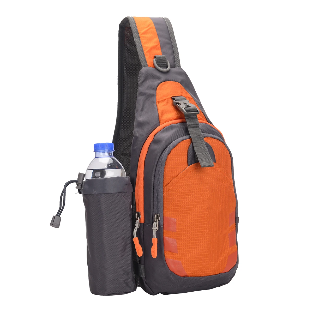 

Waterproof Breathable Sports Crossbody Bag Adjustable Strap Shoulder Chest Pack Detachable Water Bottle Holder Durable For