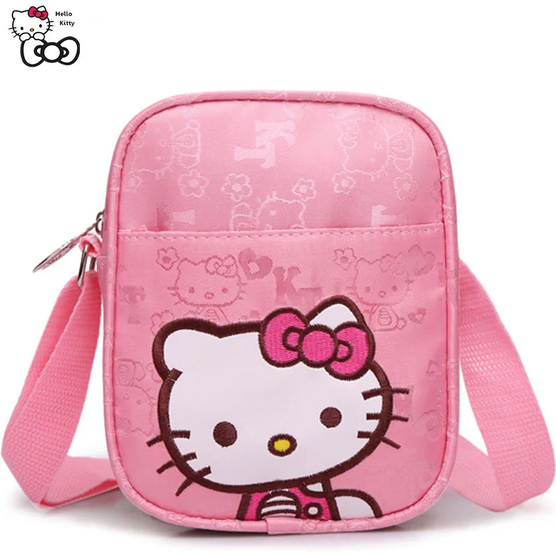 

Kawaii Sanrio Anime messenger bag Cute Hello Kitty cartoon Princess style Large capacity Robust durable Handbag gifts for kids