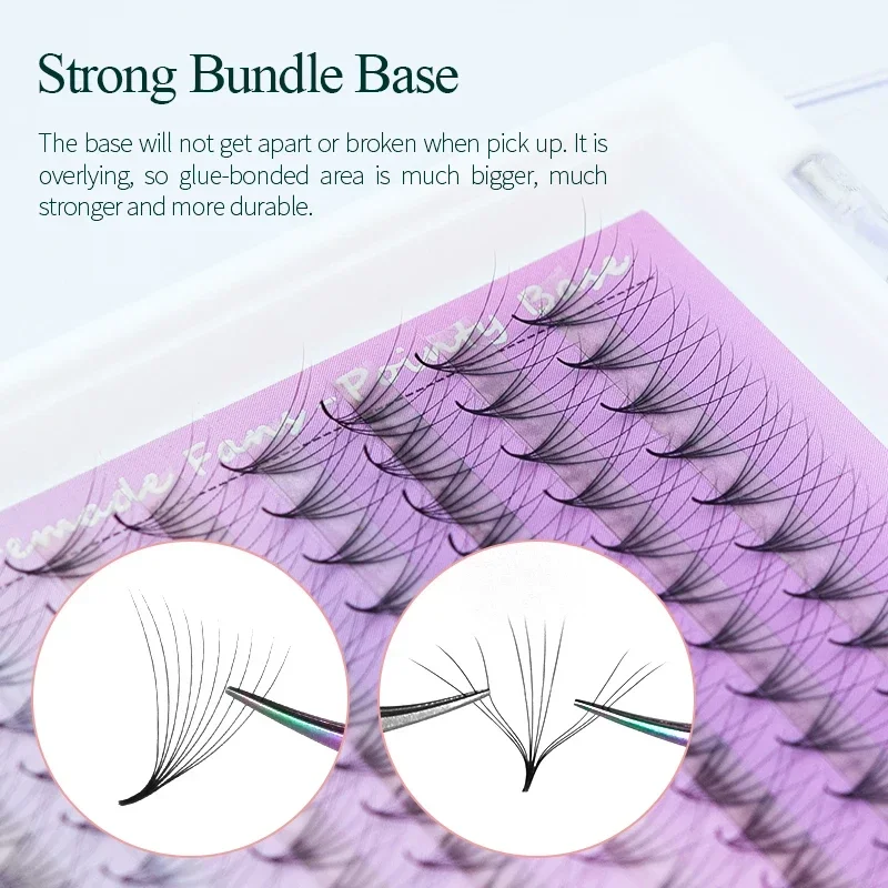SONG LASH 12 Rows Pointy Base Premade Thin Eyelash wholesale magnetic eyelashes eyelash extension supplies makeup