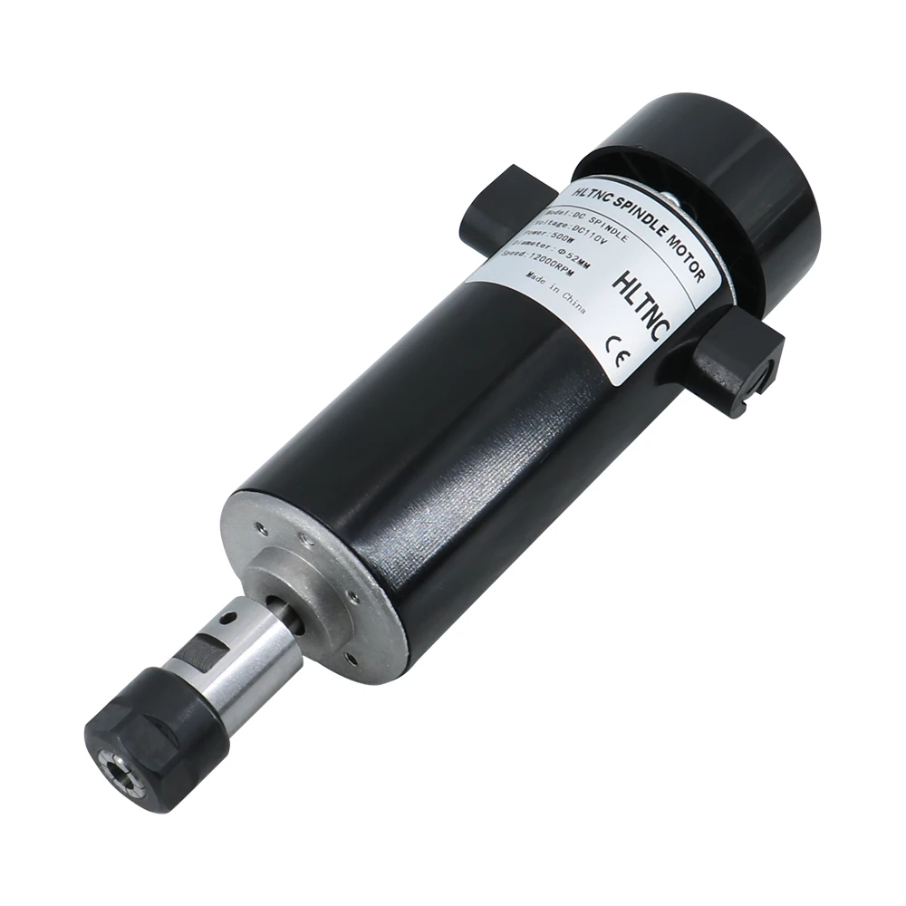 Nuovo Arrivo 200W 300W 400W 500W 800W 48V 110V DC Motore Mandrino di Raffreddamento Ad Aria Con ER11 o ER16 Raccogliere per Macchina Per Incidere di CNC