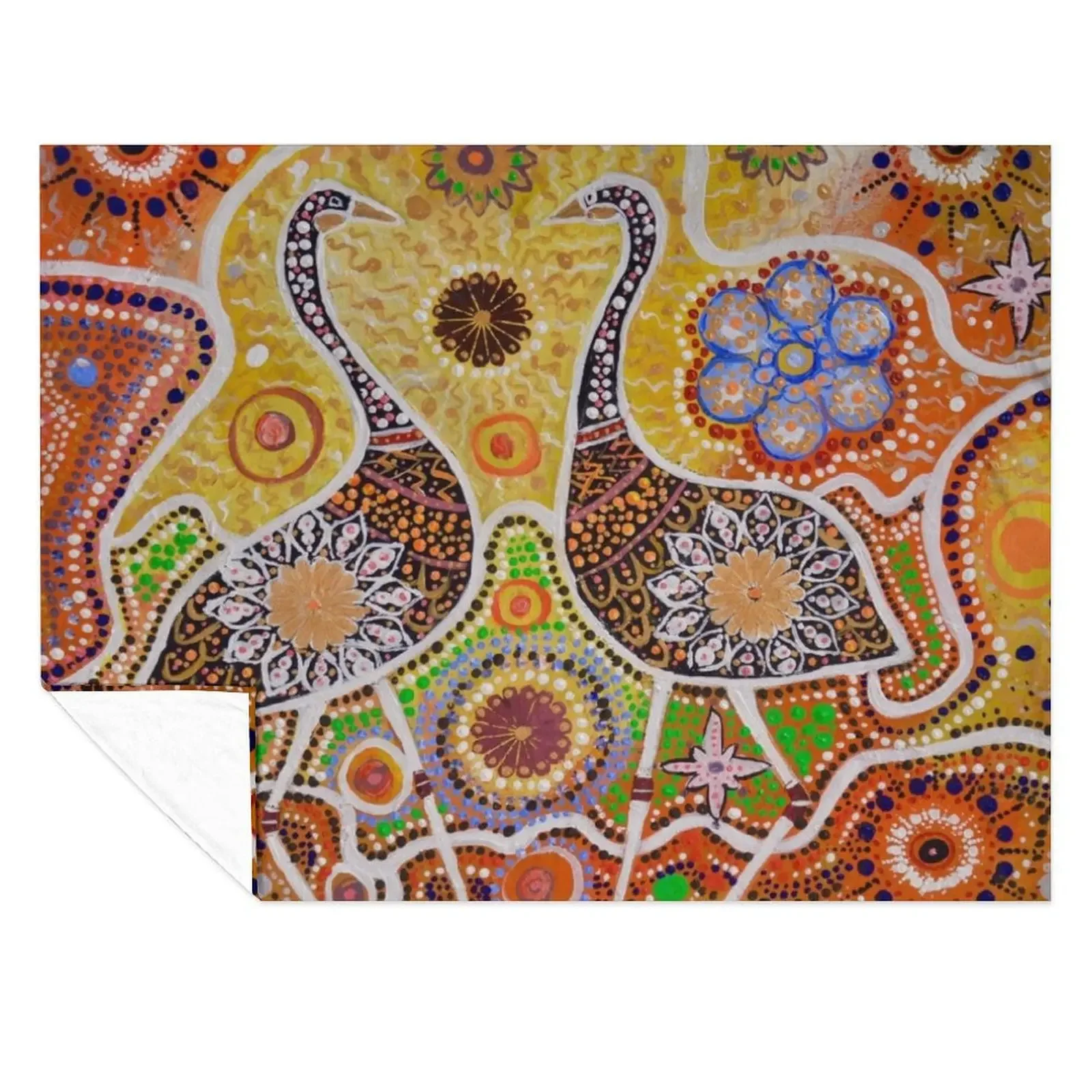

aDinewan the Emu and Goomble-Gubbon the Plain Turkeya Throw Blanket Baby valentine gift ideas for babies Softest Blankets