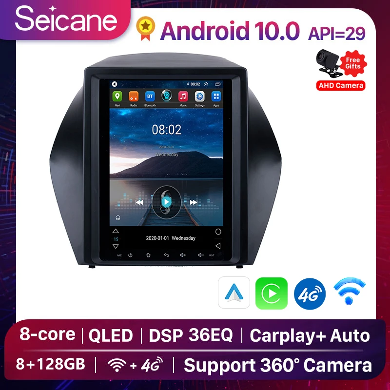 Seicane 9.7  Inch Android 10 Car Radio 2010 2011 2012 2013-2015 Hyundai IX35 Auto GPS Navigation DVD Player Autoradio Stereo 4G