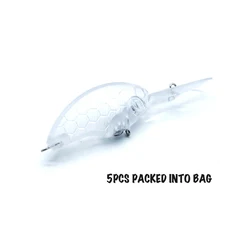5PCS THRITOP High Quality Unpainted Fishing Lure Body TPNK01 Hard Bait 10G 90MM Crankbait Wobblers