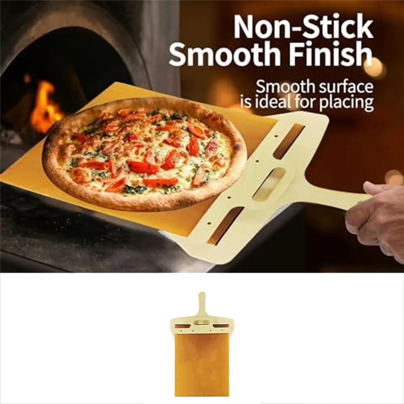 A03I-Pizza Peel Non-stick Easy Transfer Pizzaspatel voor pizzadeeg, glijdende pizzaschep met handvat