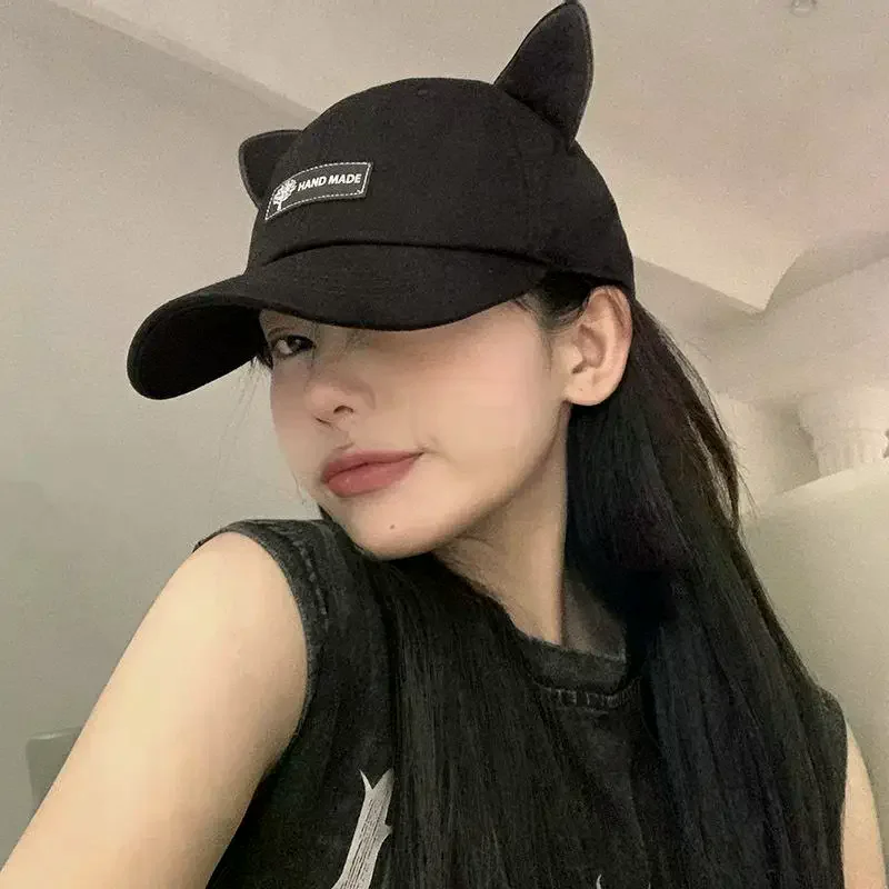 Baseball Cap Cool And Unique Sunglasses Reversible Baseball Cap Niche Cat Ear Hat