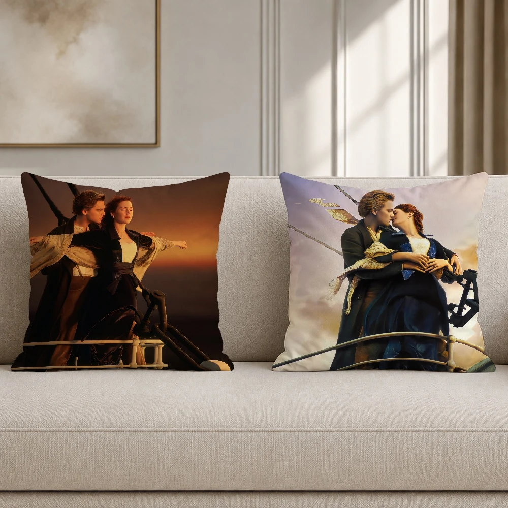 Movie T-TitanicPillow Case Plush Pillow Cases Home Decoration Pillow Cover for Sofa Bed Chair Living Room