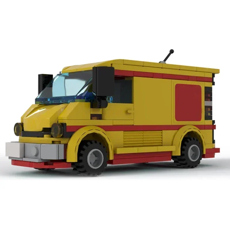 Technische Moc Bricks Stadsautomodel Medium Panel Mail Van Modulaire bouwstenen Geschenken Speelgoed voor kinderen DIY Sets Assembleren