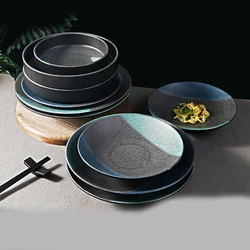 Restaurant Hot Pot Barbecue Shop Plate Melamine Imitation Porcelain Round Plate