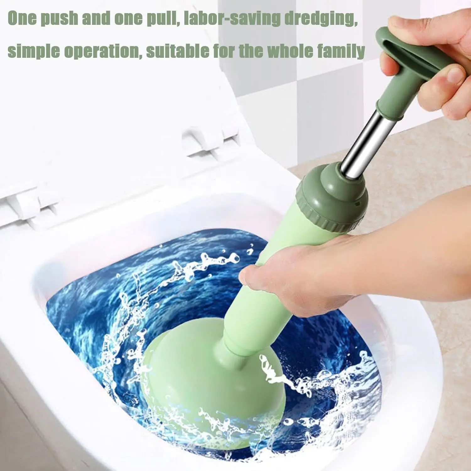 

Air Plunger Toilet Unclogger High Pressure Bathroom Plunger for Flexible Sewer Drain Cleaning