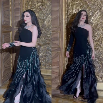 Personalizado jiayigong brilho requintado mesprit moda simples sem alças a linha vestidos de noite strass s até o chão