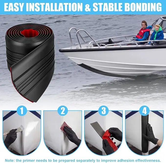 Heavy Duty Kayak Keel Guard Hull Protector for Canoe Boat Abrasion Resistant Keel Protection Strip Flexible DIY Peel Stick Tape