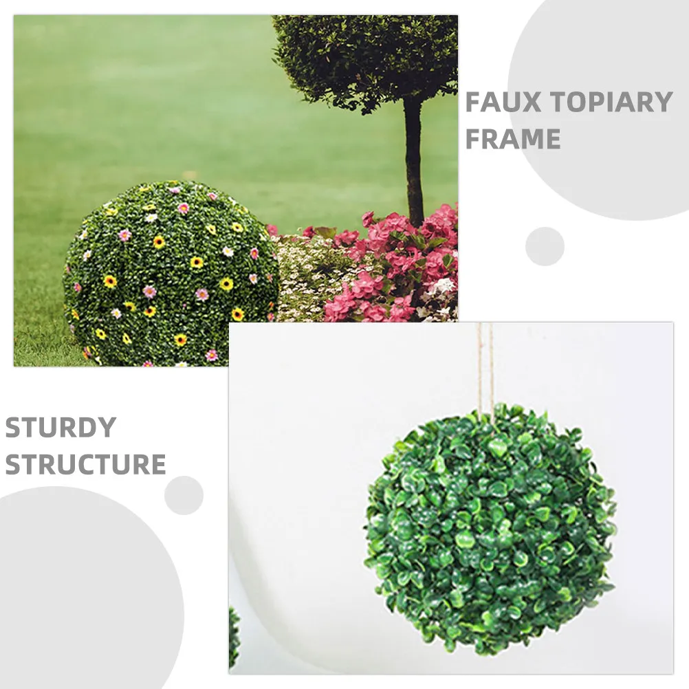 3Pcs Versatile Faux Topiary Support Frame for Grass Ball Ornaments Flower Arranging Rack Wedding Table Decor Home Garden Topiary
