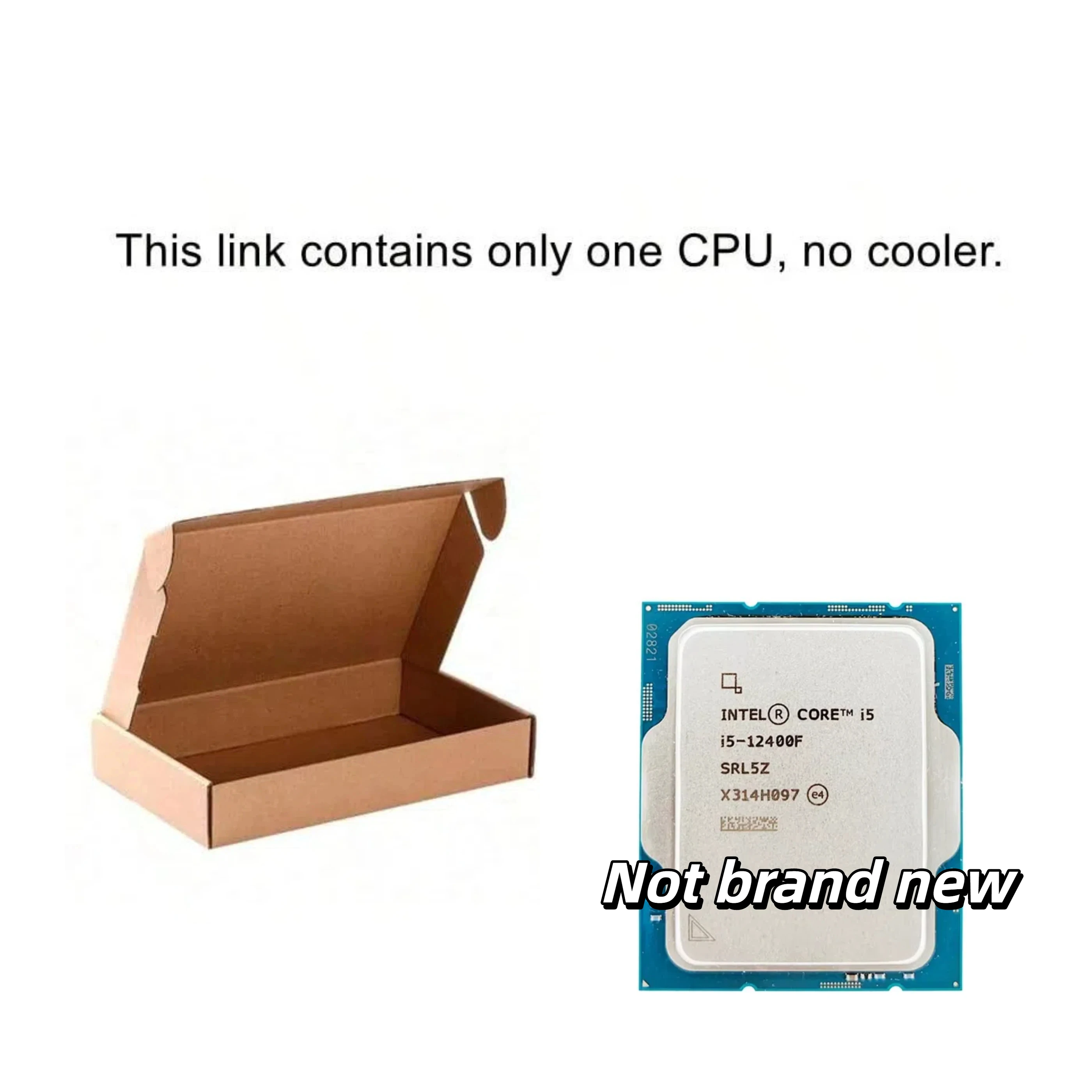 Prosesor CPU Intel Core i5 12400F 2.5GHz 6-Core 12-Thread 65W LGA 1700 Tanpa pendingin Bukan baru