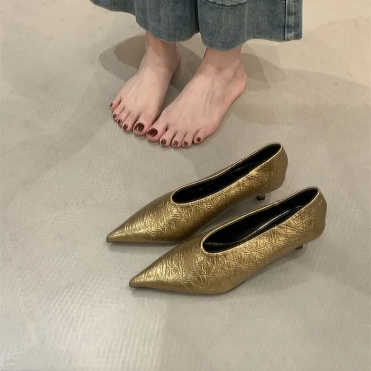 Pointed Toe Women's Stiletto Fashion Sexy High Heels Spring and Autumn Elegant Solid Color Fashion Party Women's Shoes