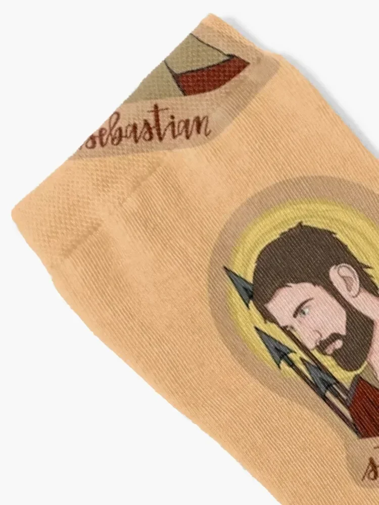 St. Sebastian Socks cute floral compression soccer anti-slip Socks Ladies Men's