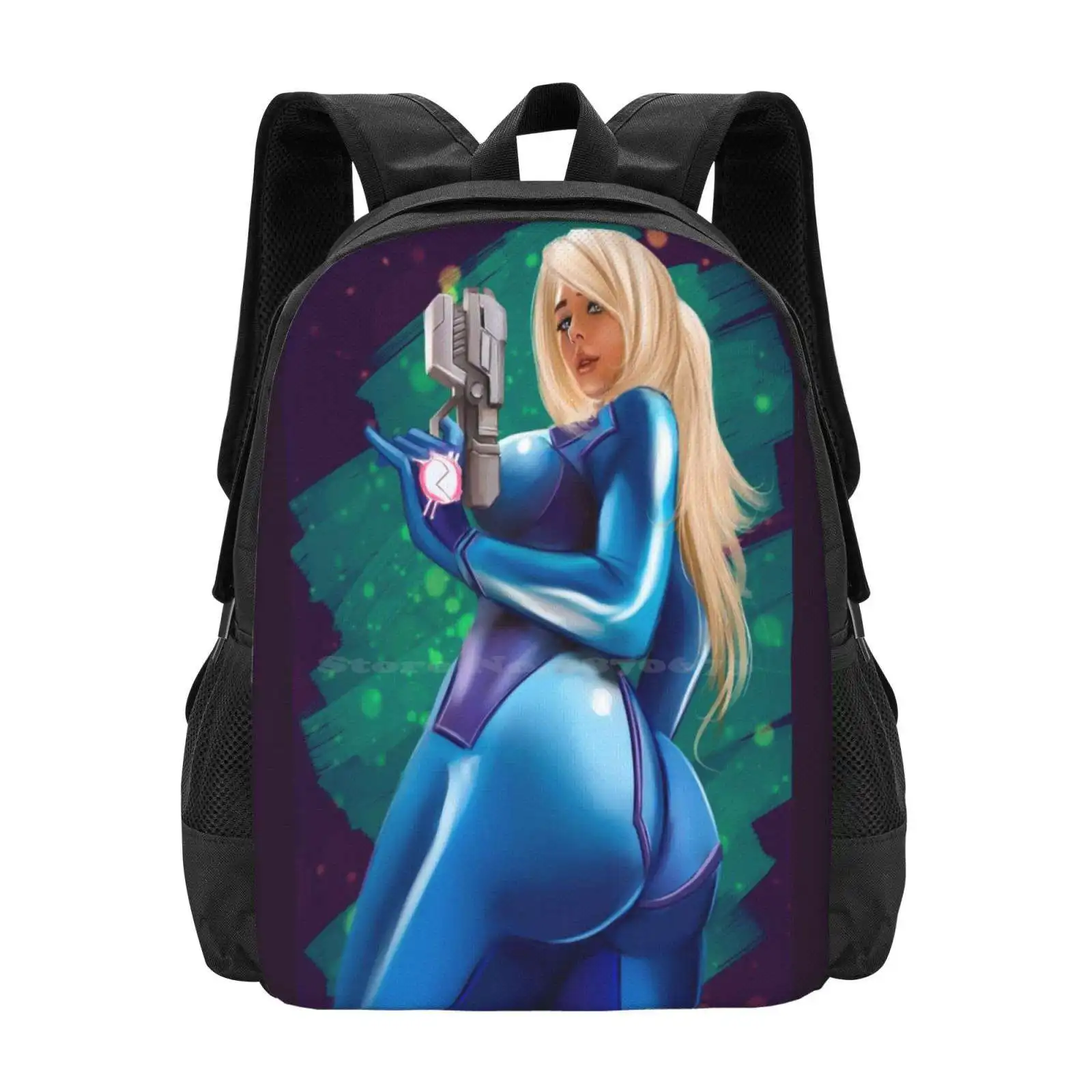 Killbiroarts-Samus Zero Mochila Suit para Estudante, Laptop Travel Bag, Mochila Escolar