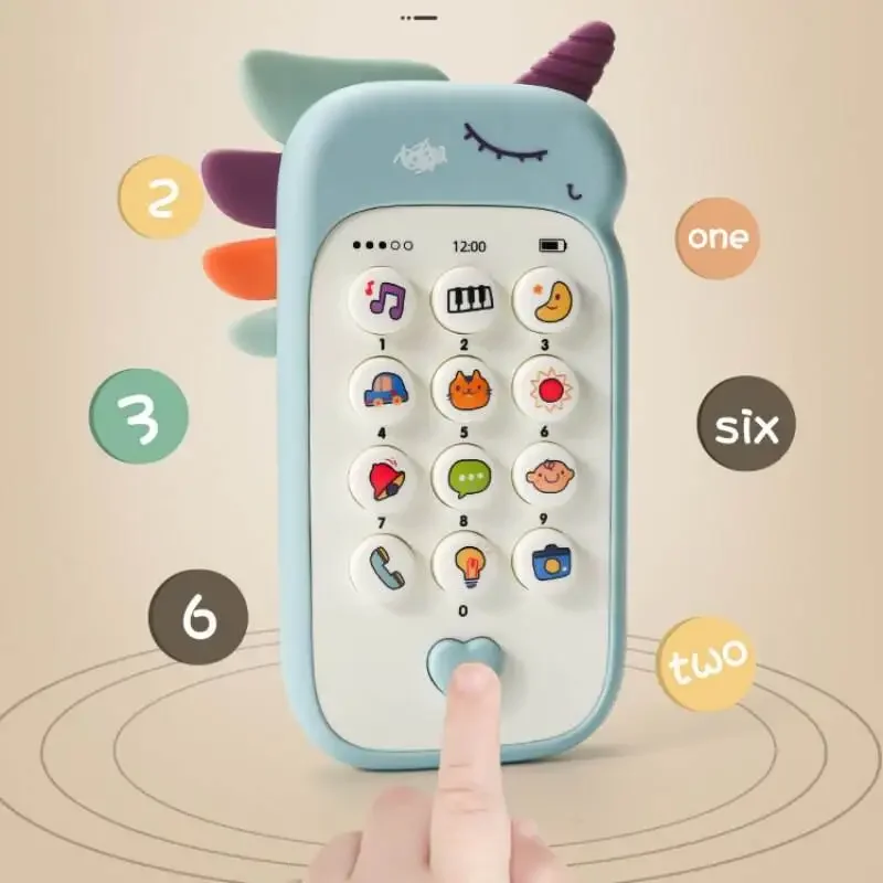 Téléphone jouet pour bébé avec son musical, jouets de sommeil pour bébé, jouets de simulation TeWindsor, cadeaux pour enfants précoces