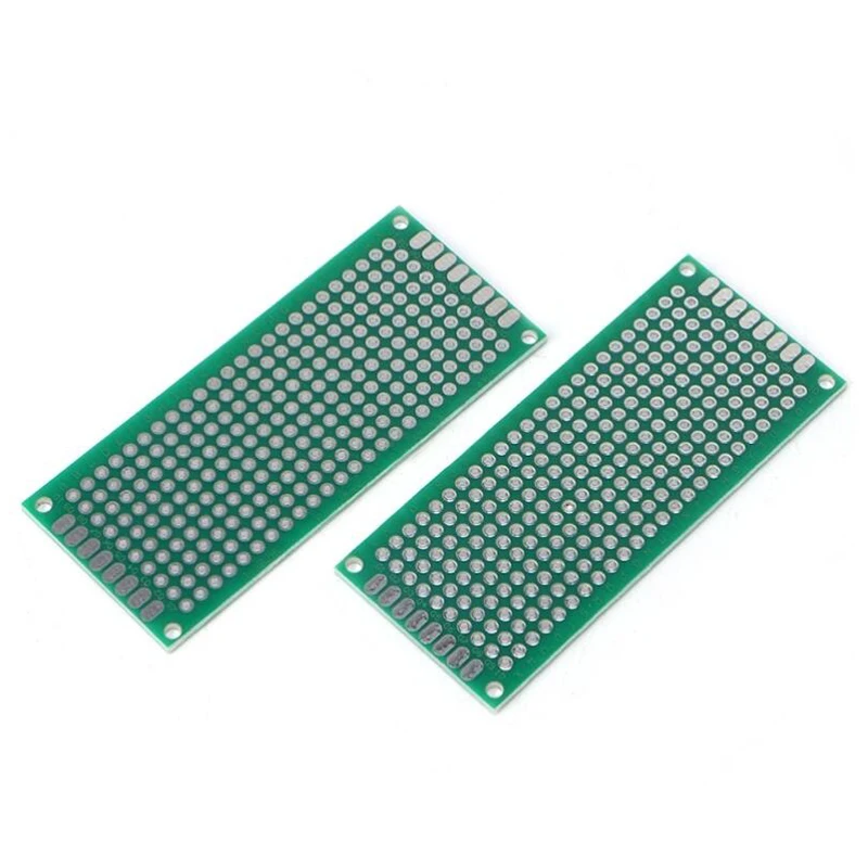 10 pz Scheda PCB Elettronica 3x7 cm Fai Da Te Universale Circuito Stampato 3*7 cm Doppio Lato Prototipazione PCB Per Arduino Piastra di Rame