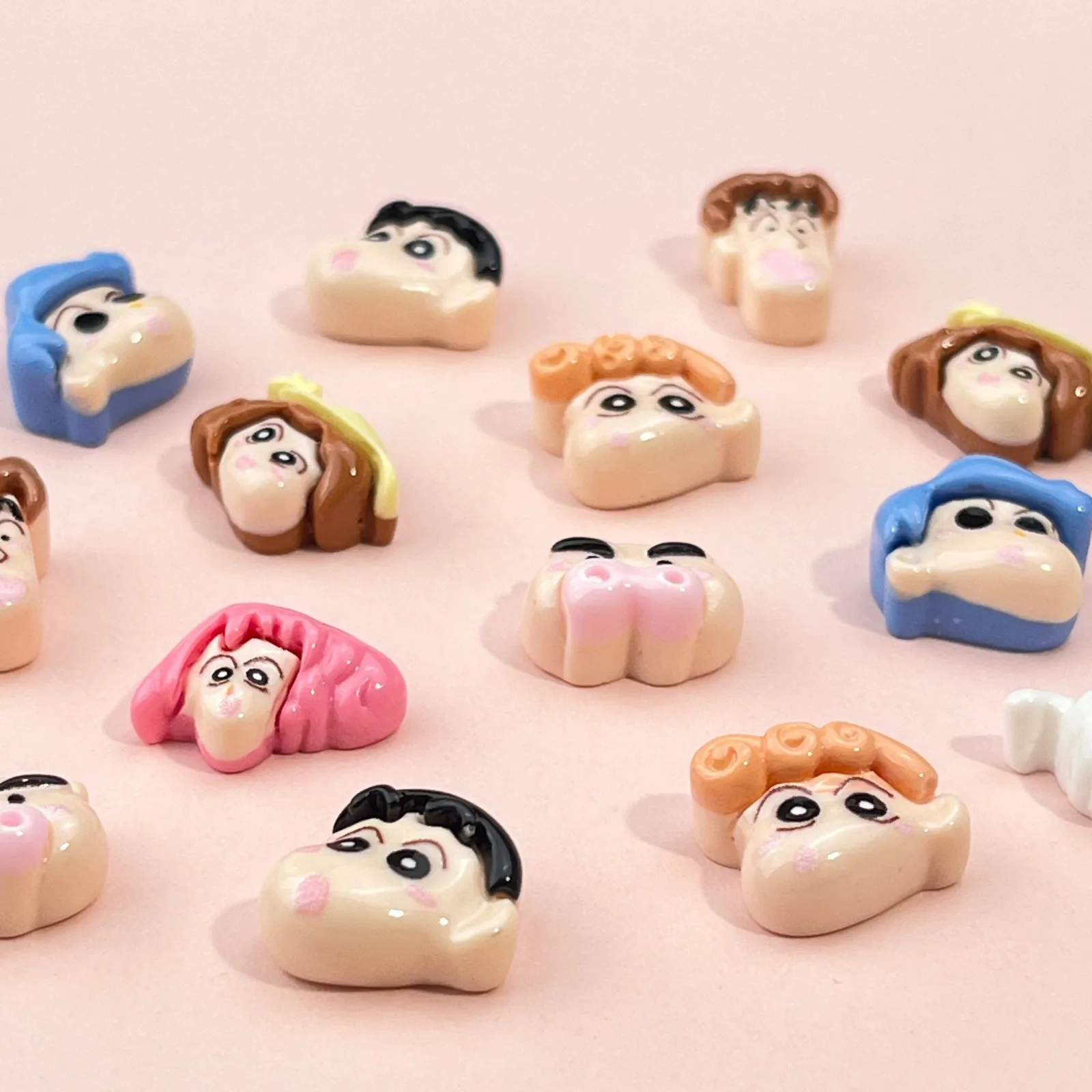 20Pcs Resin Mini Crayon Shin-chan Nail charm Art Flatback acrylic Figurines DIY Miniatures Decor Craft