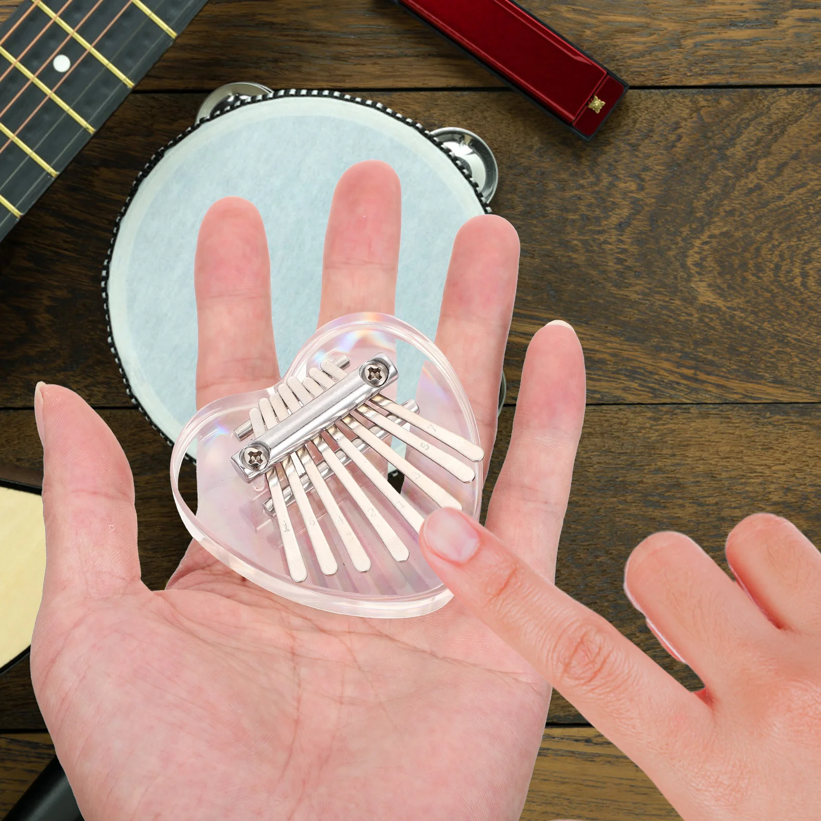 

Acrylic Mini Thumb Piano Kalimba For Beginners Portable Small Finger Piano Musical Instrument Supply Home Outdoor