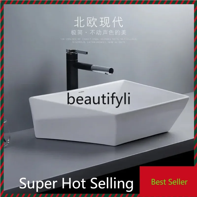 

f156 Jianou fashion ceramic table crystal diamond washing basin bathroom washbasin washbasin basin personality