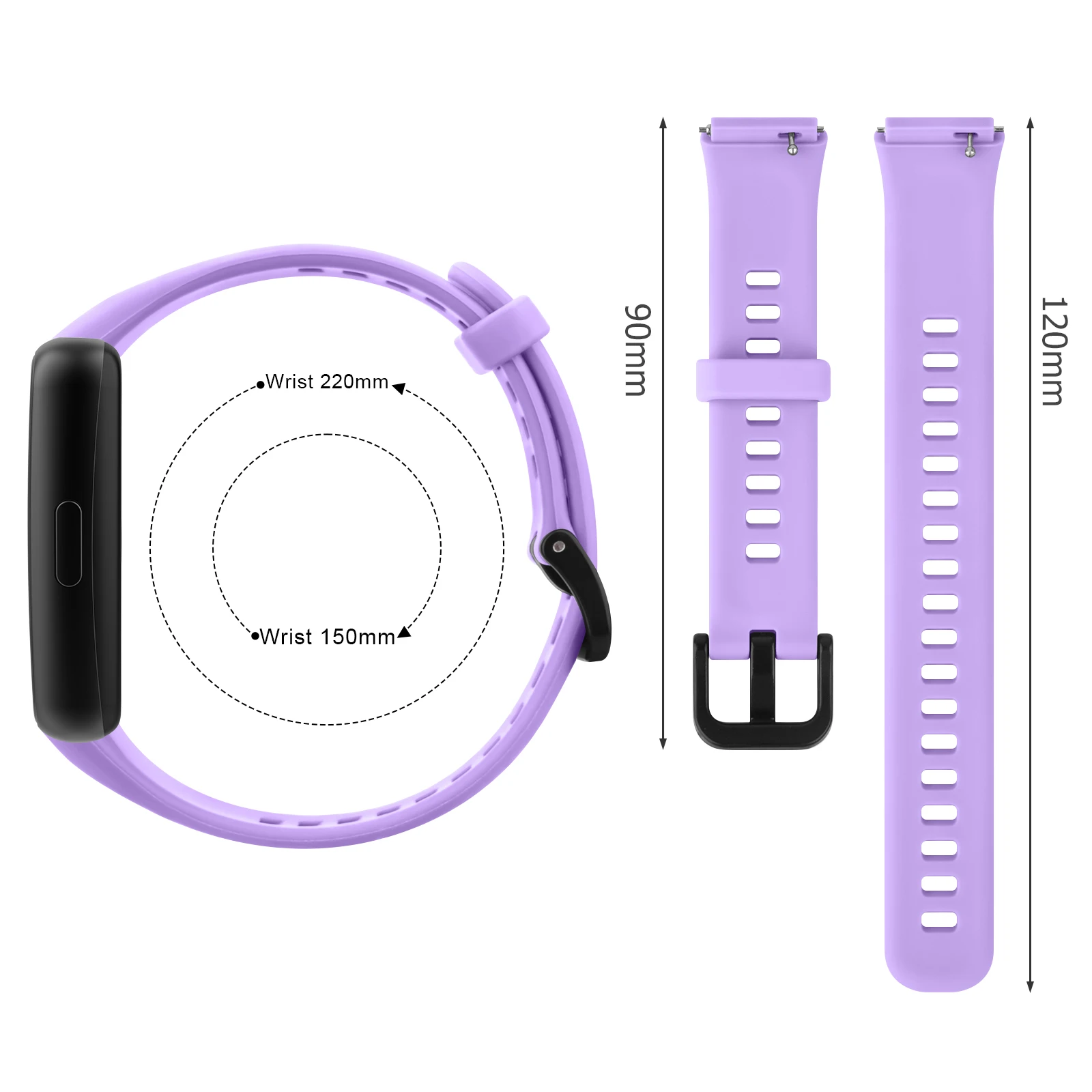 Soft Silicone Watch Band For Huawei Band 7 Strap Adjustable Watchband Wristband For Huawei Band 7 Bracelet Correa Replacement