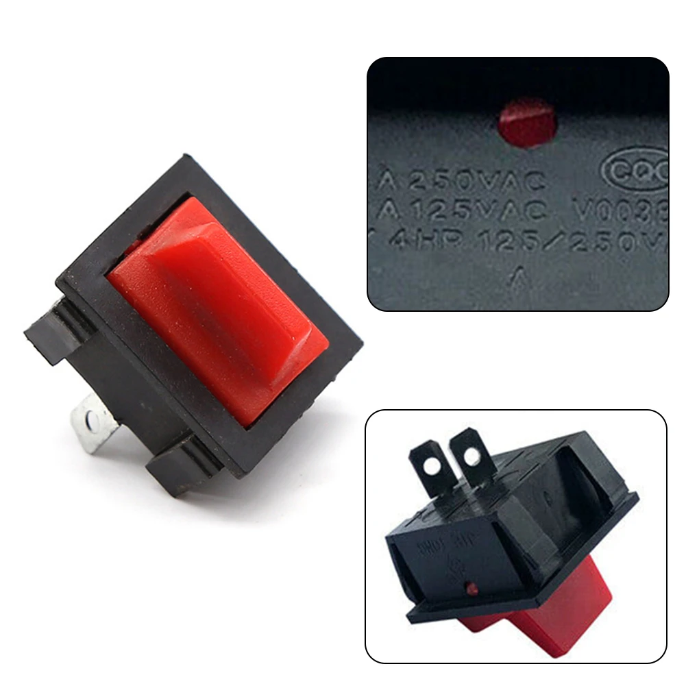 On Off Rocker Switch 2 Position Snap In Mounting for Household Appliances Generator Water Dispenser Treadmill 2 Pin 125V 250V