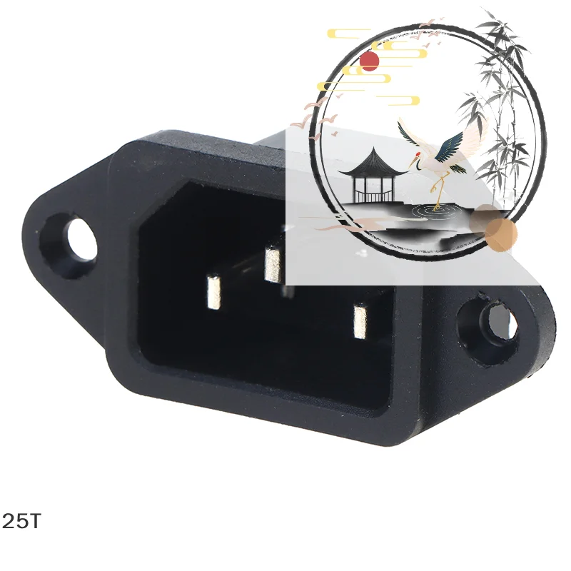 AC-04 Socket 250V 10A 3-pin With Ears For Electric Car Computer Power Socket