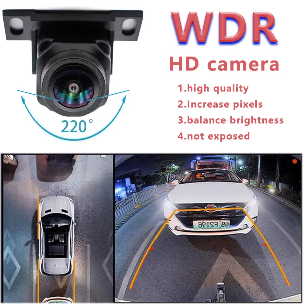 Car 360 camera is used for Android multimedia machines with built-in 360 APP function WDR wide dynamic range the image is clear