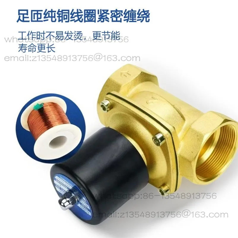 2 Inch Large Flow Solenoid Valve 24V Brake Dripping 12V Water Tank Electronic Valve Drain Switch