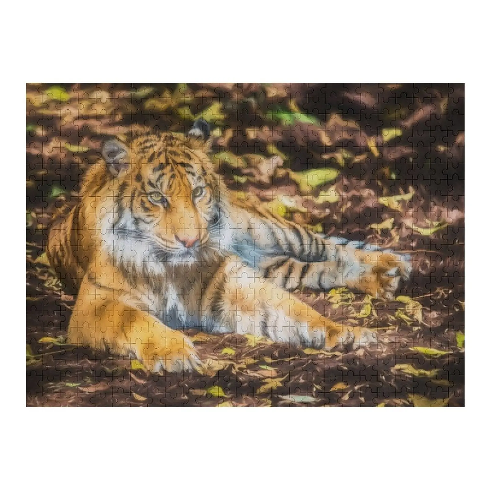 

Big Cat (digital painting) Jigsaw Puzzle Custom Gifts Photo Game Children Puzzle