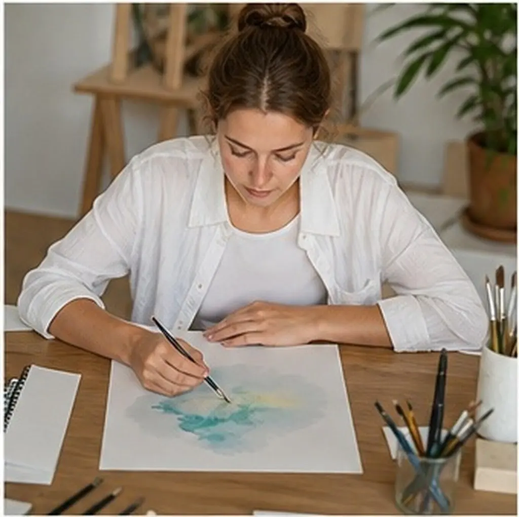 20Sheets Professional Watercolor Paper Cotton Cold Press Thick 300Gsm Archival Grade for Artists Students Painting Drawing