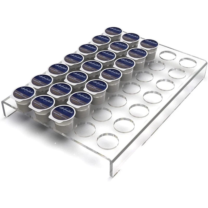 

35 Hole Acrylic Coffee Capsule Display Rack Coffee Bean Storage Rack Coffee Shop K Cup Finishing Tray