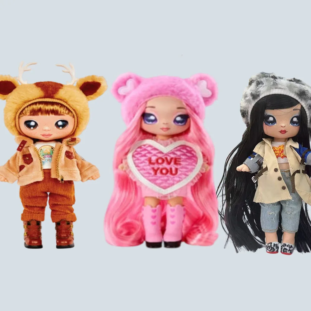 ن! ن! ن! مجموعة ملابس وأحذية عصرية وعصرية مقاس 19 سم من سلسلة الدمى المفاجئة، لعبة دمية لطيفة تحت عنوان الشتاء هدية مثالية #1