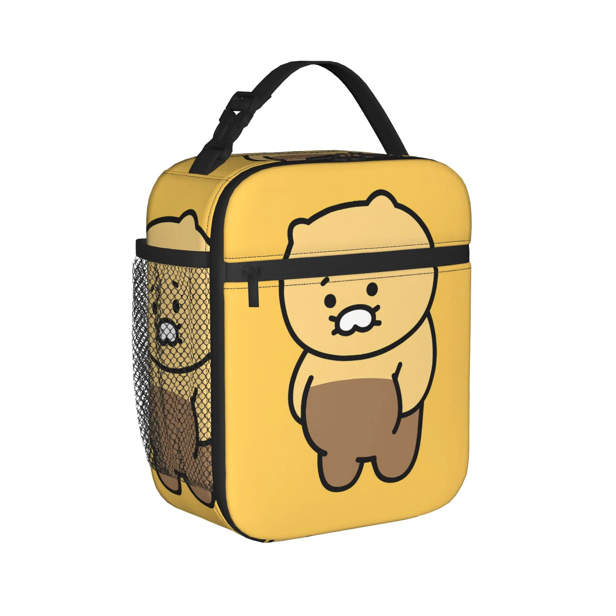 K-Kakaos F-Friends Lunch Bag Choonsik Lunch Box Picnic Portable Zipper Thermal Tote Handbags For Unisex Oxford Print Cooler Bag