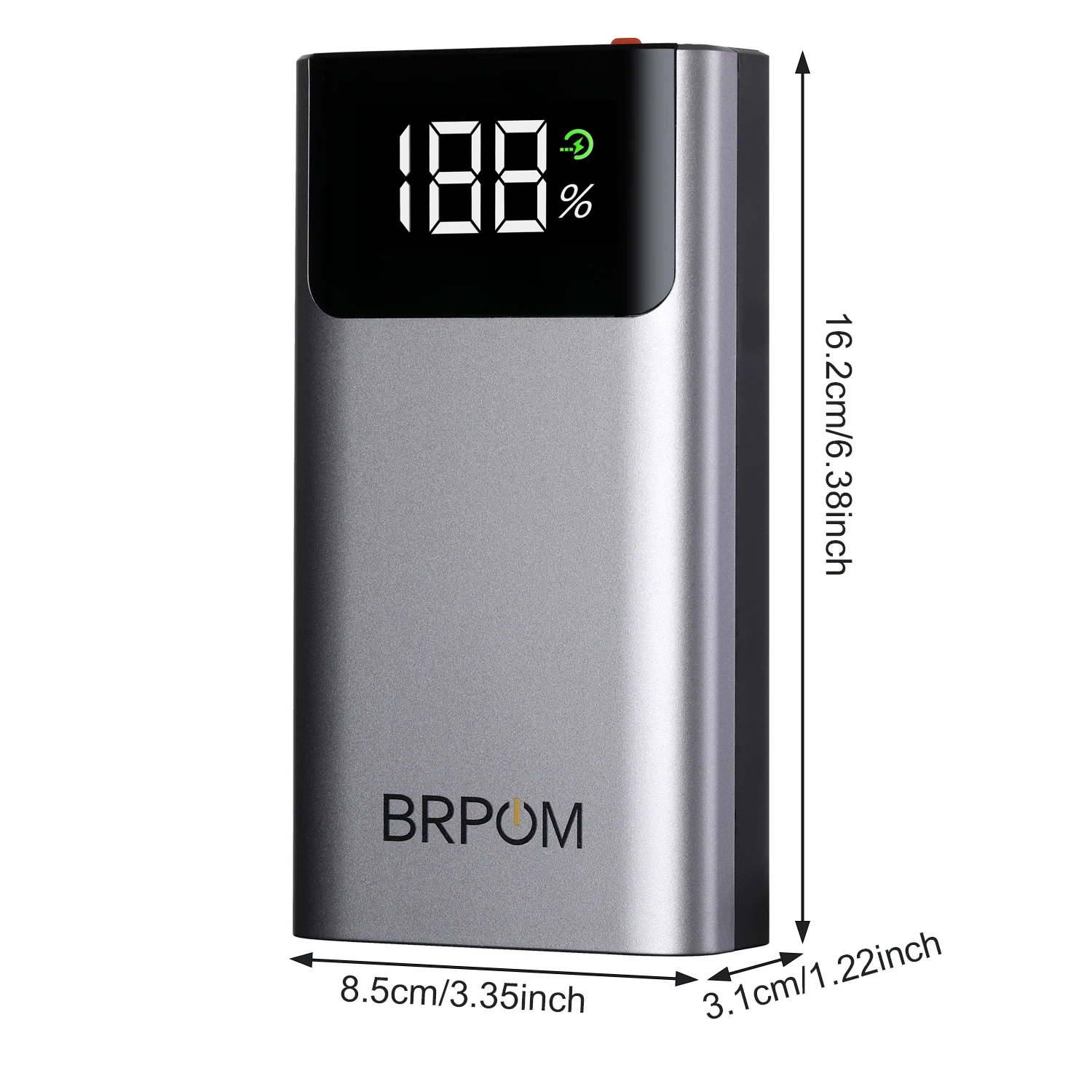 Afbeelding 8: BRPOM Auto Noodstarter 4000A Peak 16000mAh 12V Auto Supercharger Accuoplader Starter Box met Display Draagbare Powerbank
