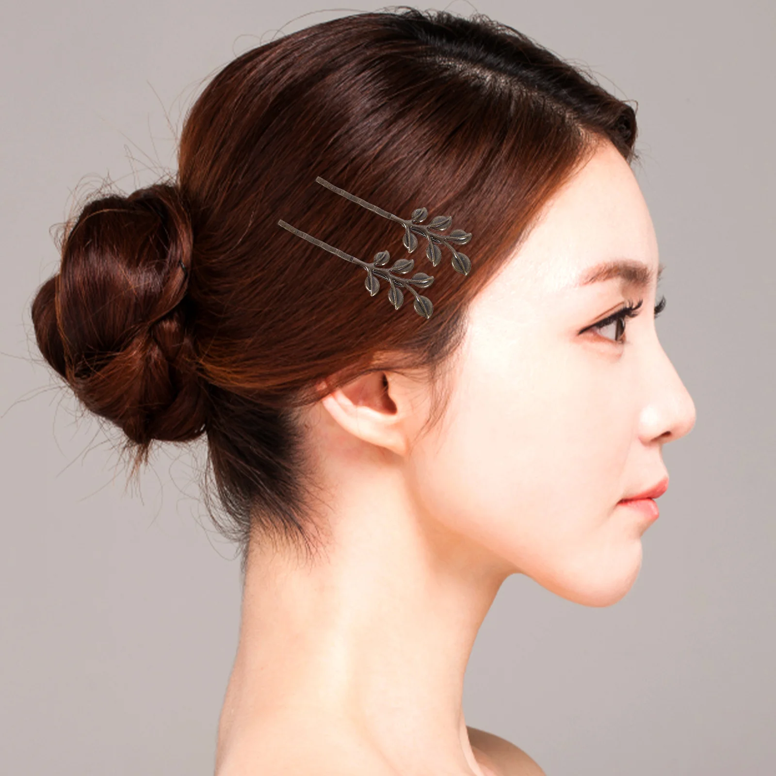 

10pcs Leaf Elegant Bronze Hair Clip Wedding Leaf Hairpin Party Accessories Daily Life Stylish Retro Hair Tools