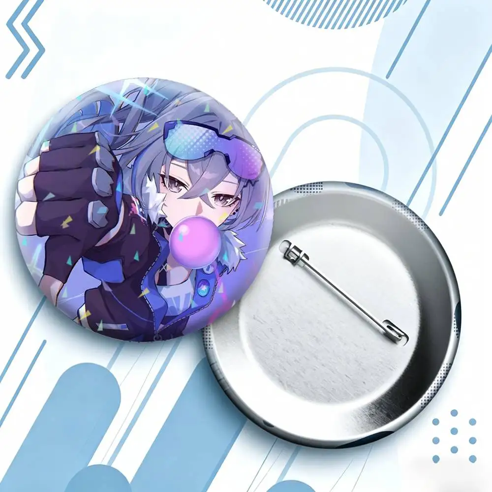 H-Honkai Star Rail S-Silver Wolf  32/44/58mm Handmade Pins Round Brooch Badge Backpacks Clothes Jewelry Gifts view 5