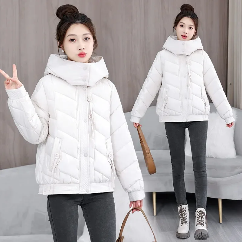 2024 New Winter Women Parkas Jackets Casual Thick Warm Hooded Pattern Coat Female Winter Outwear Puffer Jackets Snow parkas