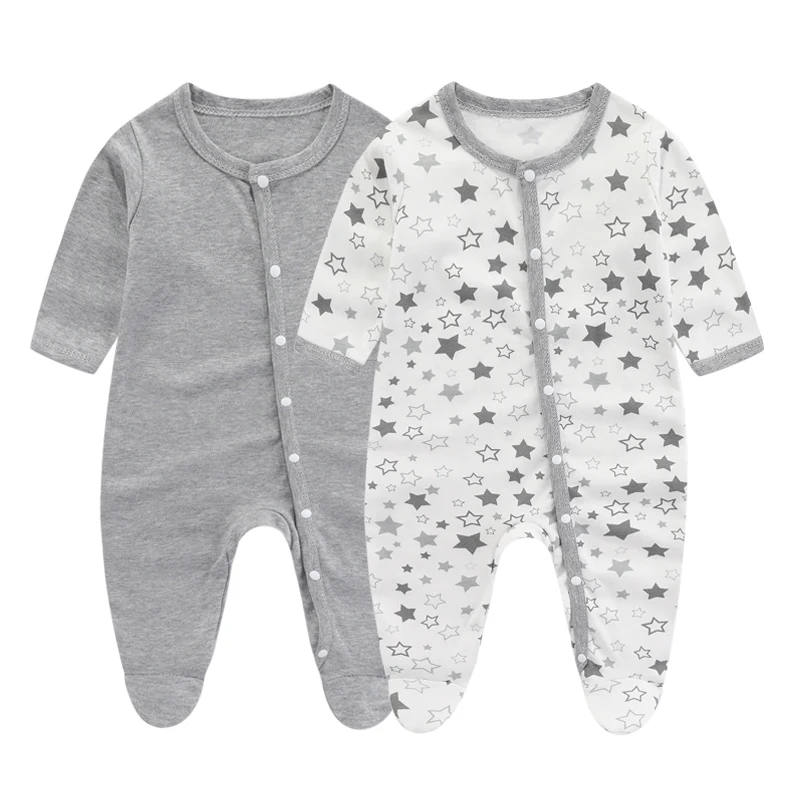 Soft cotton unisex baby romper set with full front buttons  everyday baby outfit romper suitable for all seasons