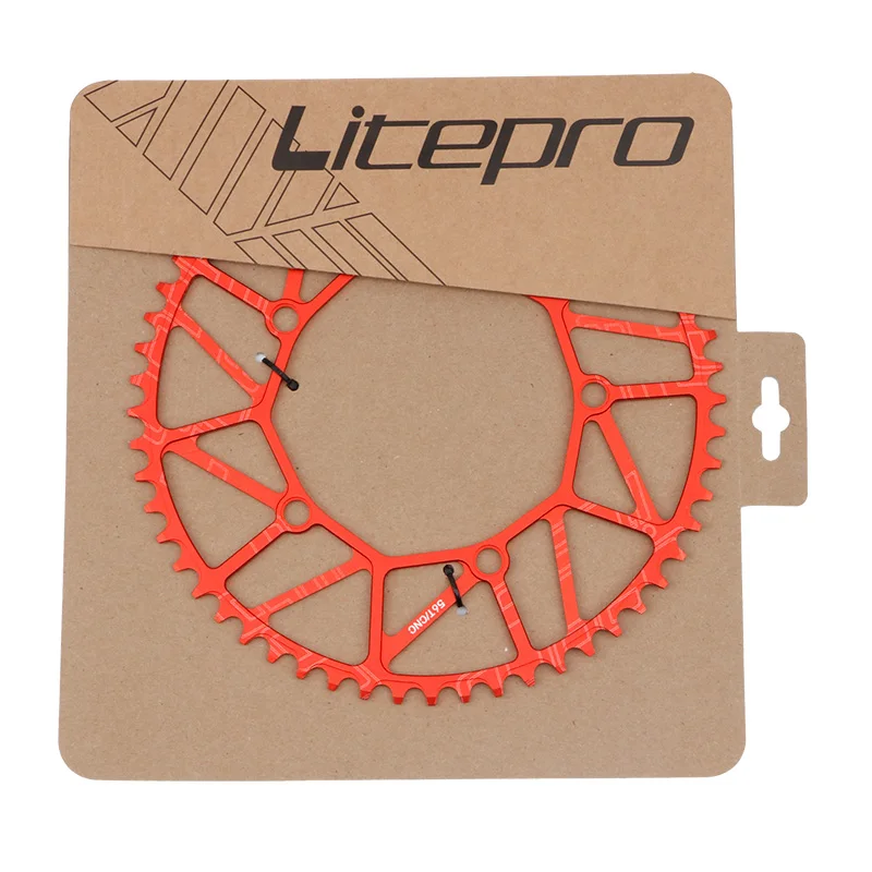 Litepro – couronne de vélo pliant 130 Bcd 46 48 50 52 54 56 58 dents, pignon de chaîne de bicyclette, couronne de pédalier