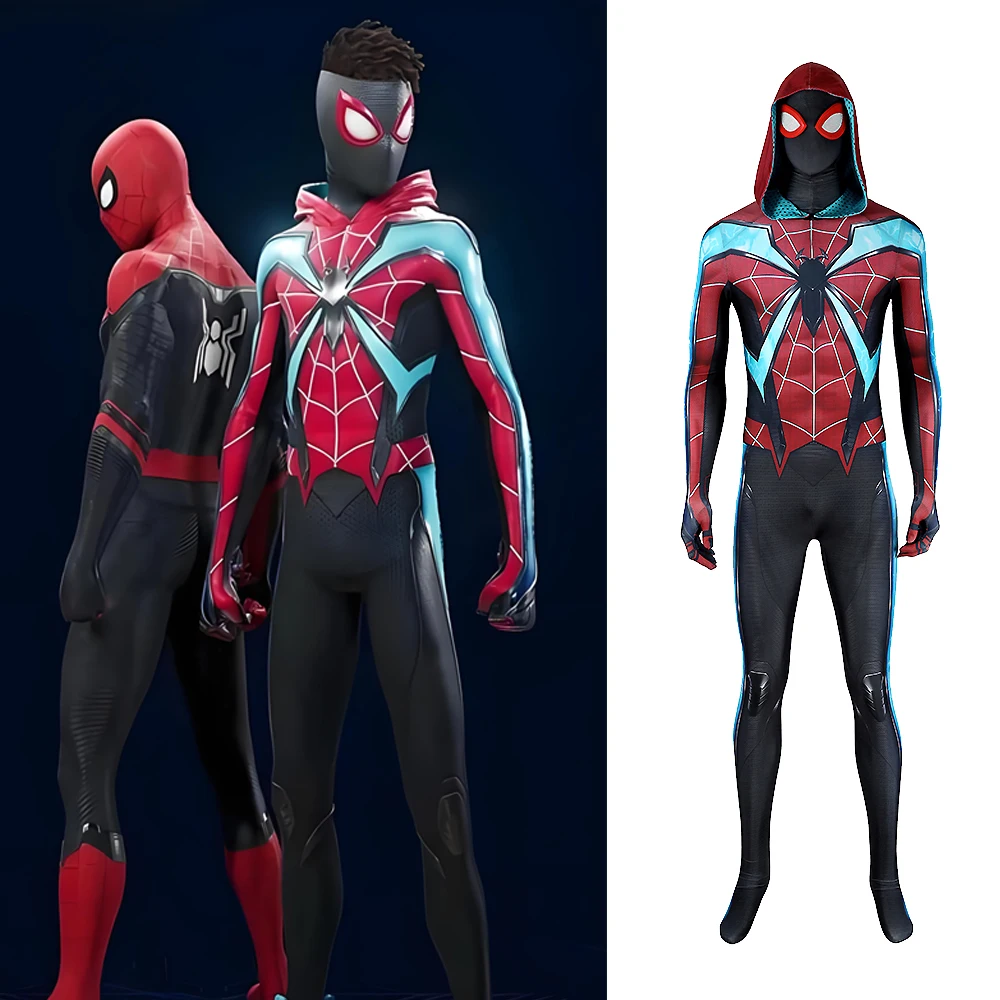 Костюм Человека-паука Marvel2 для косплея Morales Spider Evolve, костюм из спандекса с 3D принтом, костюмы супергероя зентай, костюм на Хэллоуин для взрослых Костюм Человека-паука Marvel2 для косплея Morales Spider Evolve, костюм из спандекса с 3D принтом, костюмы супергероя зентай, костюм на Хэллоуин для взрослых