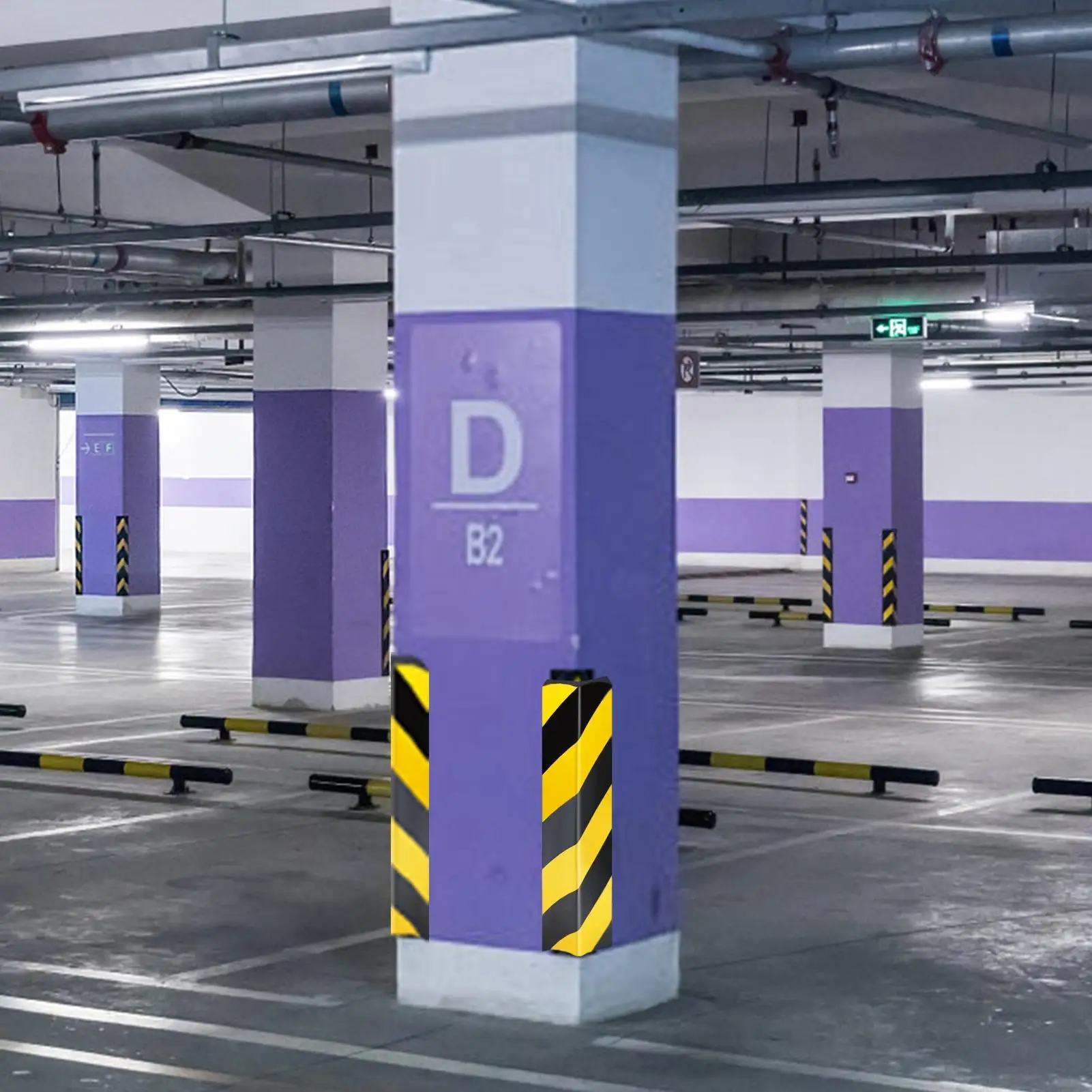 

Self-adhesive Garage Car Door Protector Reflective Wall Striped Corner Edge Protector and Column Foam Bumper Guard