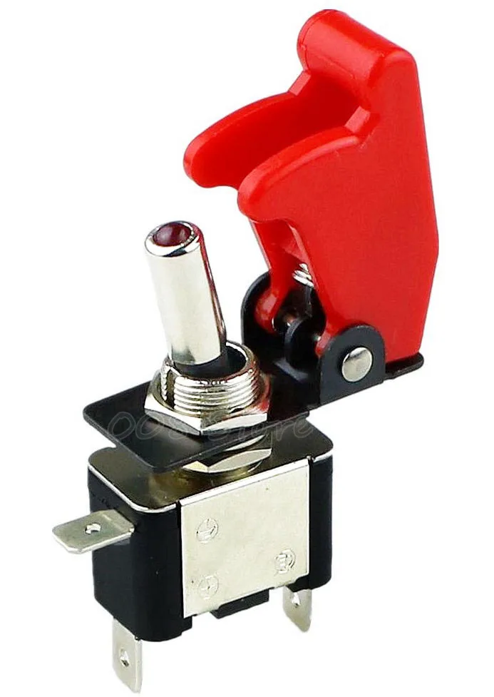 LEDトグルスイッチオフ,12v 20a,トグルコントロール,オン/オフ飛行機,軽い