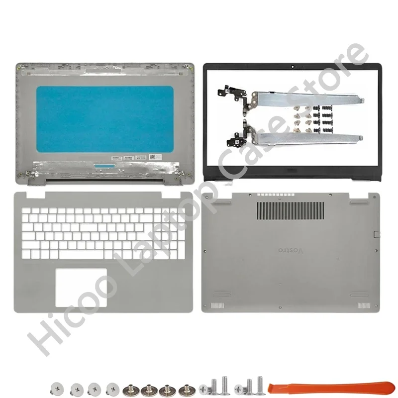 

For Dell Vostro 15 3500 3501 3505 laptop LCD back cover/front frame/palm rest/bottom cover/hinge silver