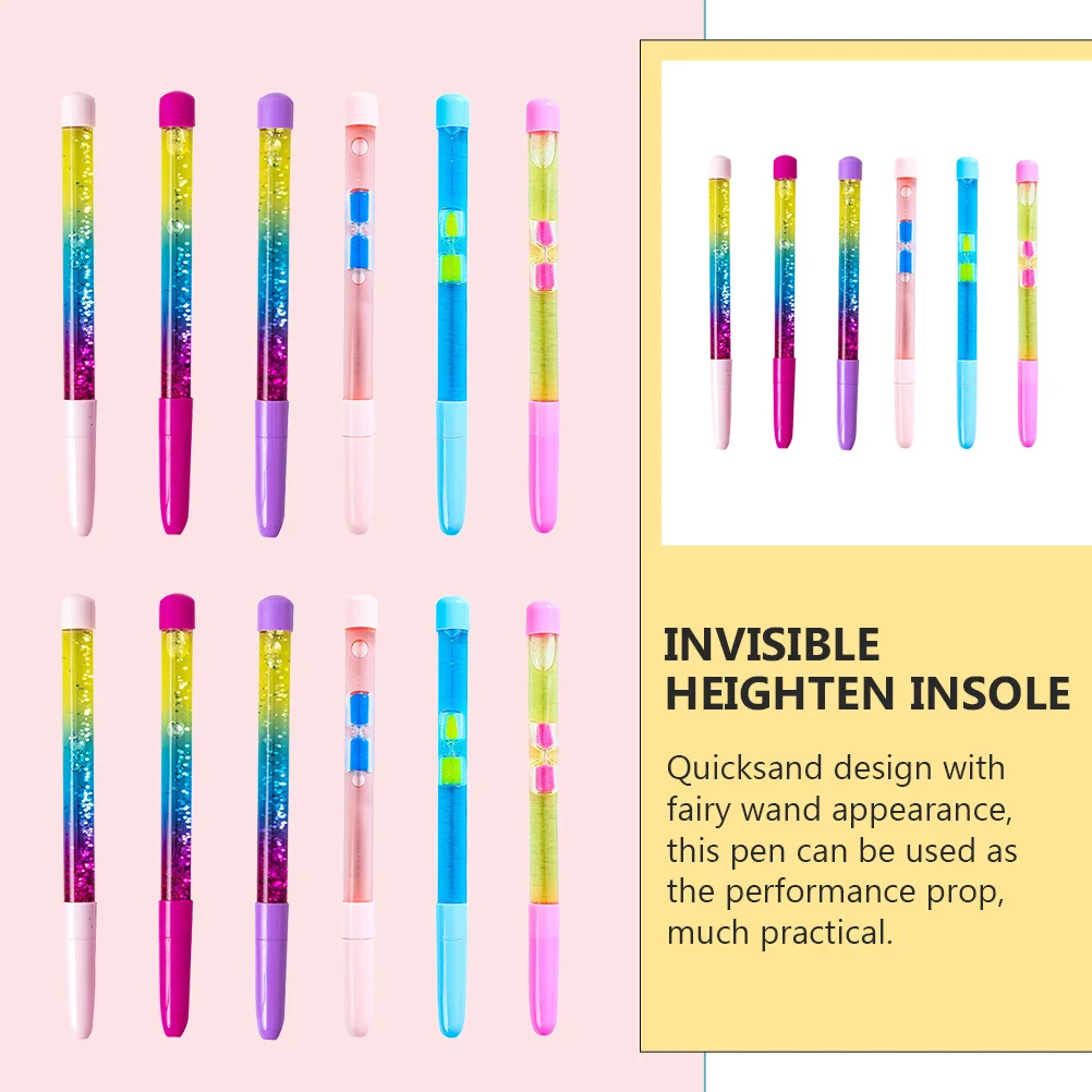 

12 шт. гелевые ручки зыбучие пески дизайн портативные ручки для письма студенты гладкая гелевая ручка для письма сценический реквизит прекрасный