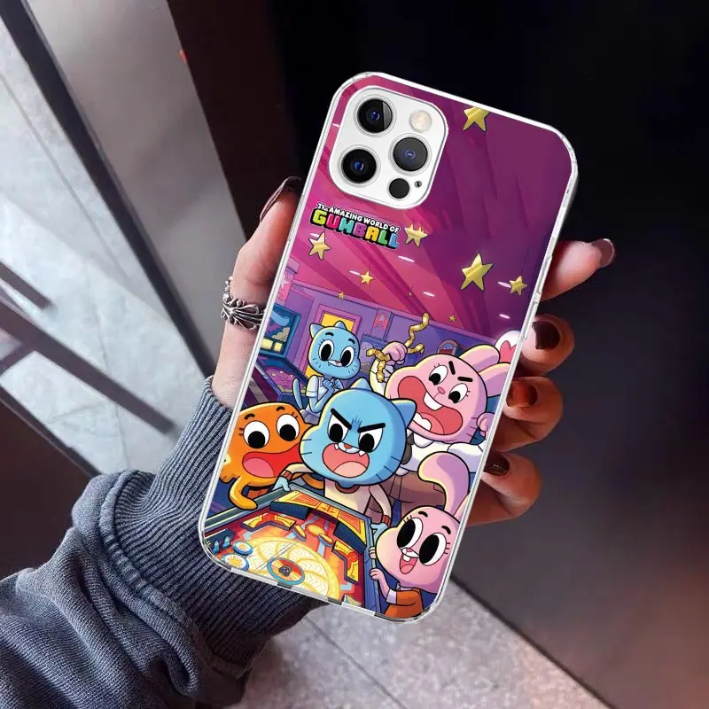 The Amazing World Gumball Phone Case For iPhone 16 15 14 13 12 Mini 11 Pro Max Cover 7 Plus X XS XR 8 + SE Silicone Shell Print 