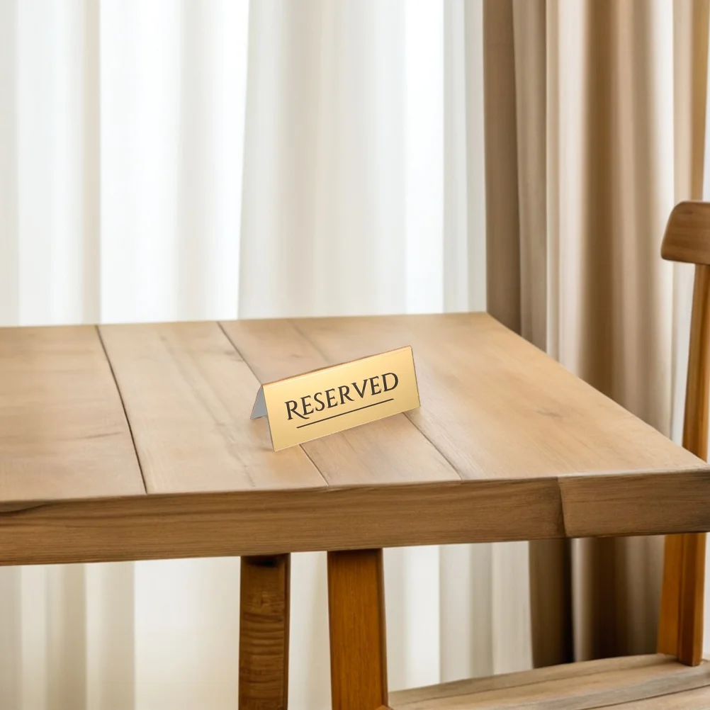 

Reserved Seat Signs Gold Elegant Table Top Wedding Chair Markers For Banquet Anniversary Party Decorations Table Tents