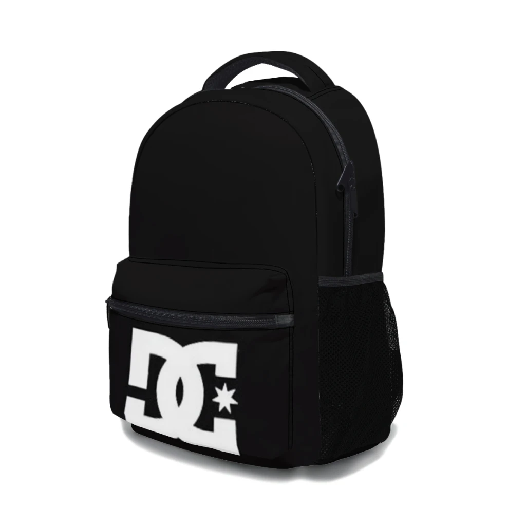 Dc-shoes mochila escolar de gran capacidad para niñas, mochila de estudiante de secundaria de dibujos animados, 17 pulgadas