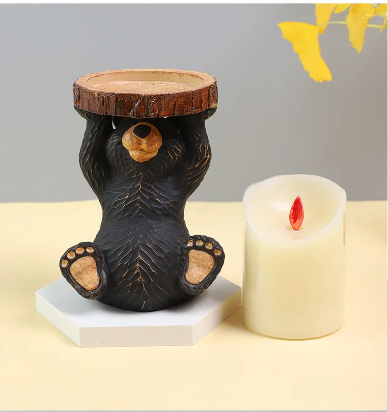 Aromatherapy Candle Holder Ornament Resin Handicraft Candlelight Dinner Candle Stand Exquisite Candlestick Table Home Decor